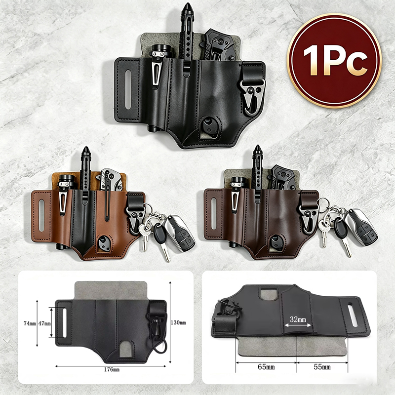 Leather Edc. Carry Pouch - Поясная вешалка из воловьей кожи, портативный